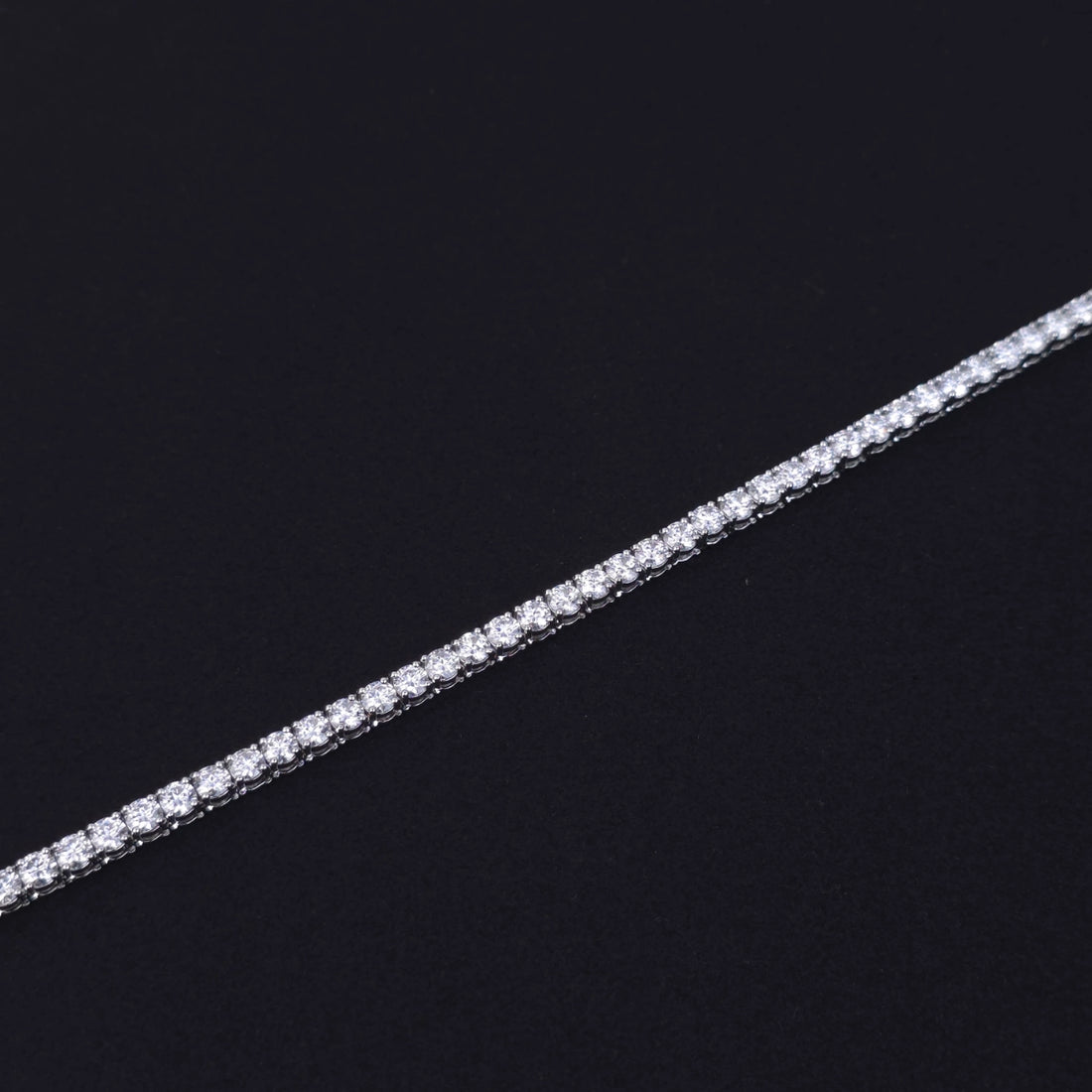5mm Tennis Chain | Round Moissanite | 925 Silver