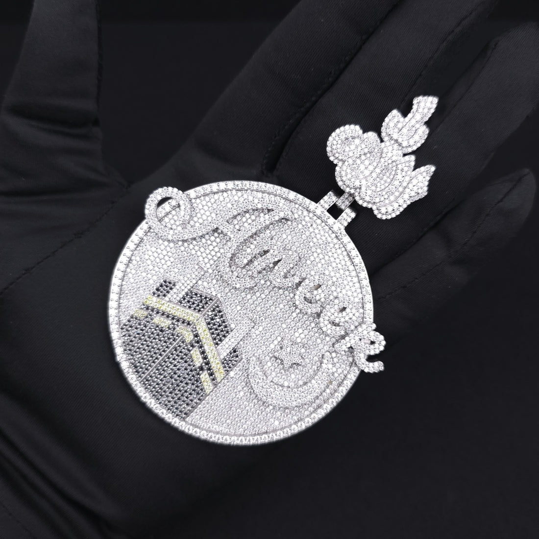 Ameer Kaaba Iced Out Pendant | Moissanite & Silver