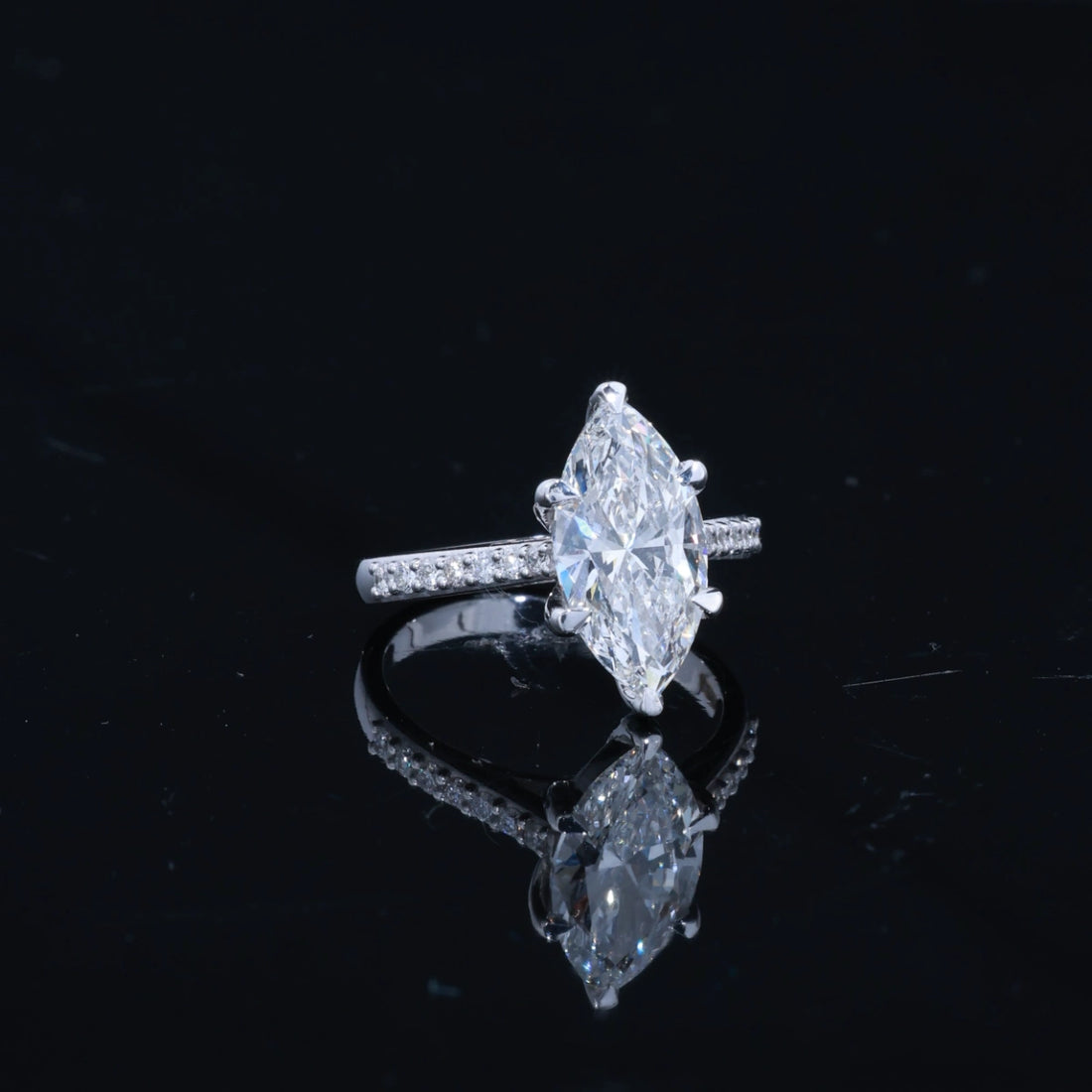 1.5CT Marquise Lab Grown Diamond Solitaire Ring – 925 Sterling Silver