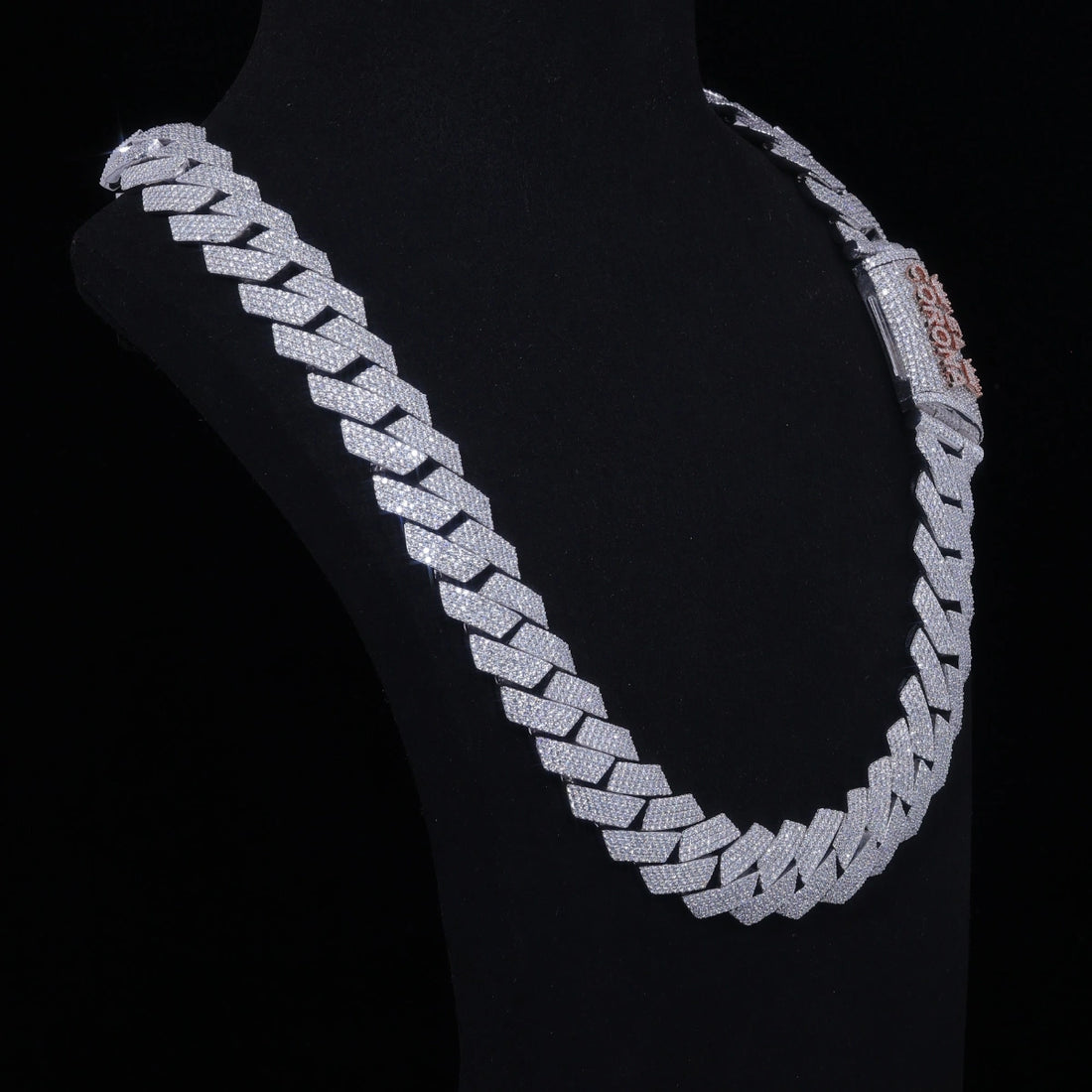 Moissanite Prong Cuban Link Chain | Iced Out, 925 Silver