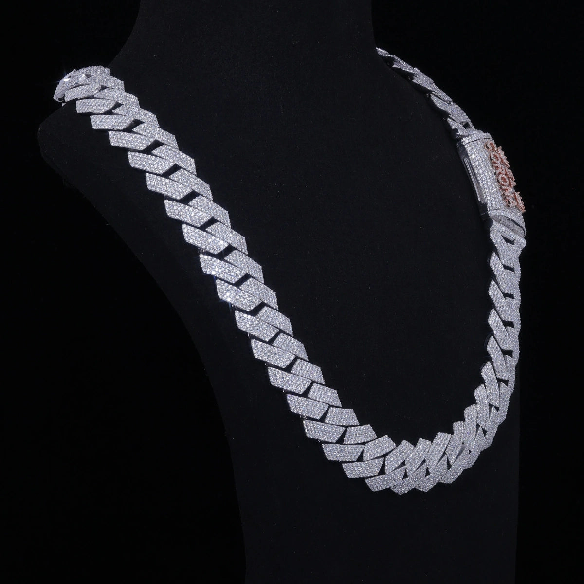 Moissanite Prong Cuban Link Chain | Iced Out, 925 Silver