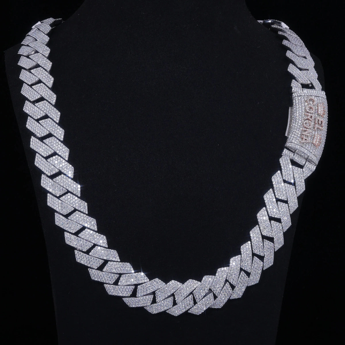 Moissanite Prong Cuban Link Chain | Iced Out, 925 Silver