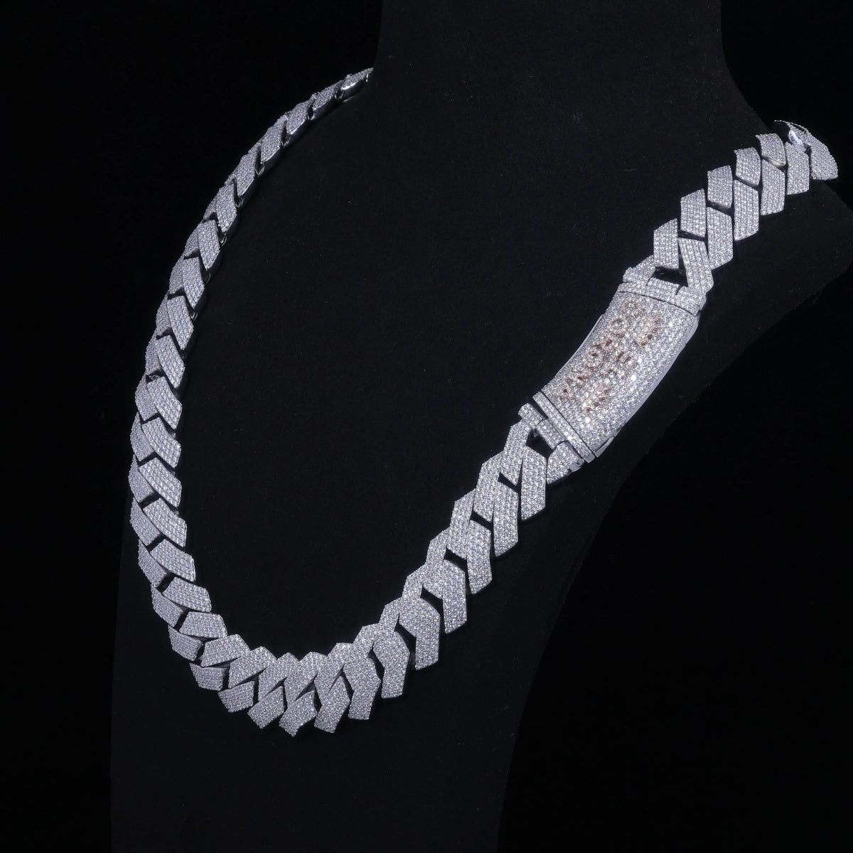 Moissanite Prong Cuban Link Chain | Iced Out, 925 Silver