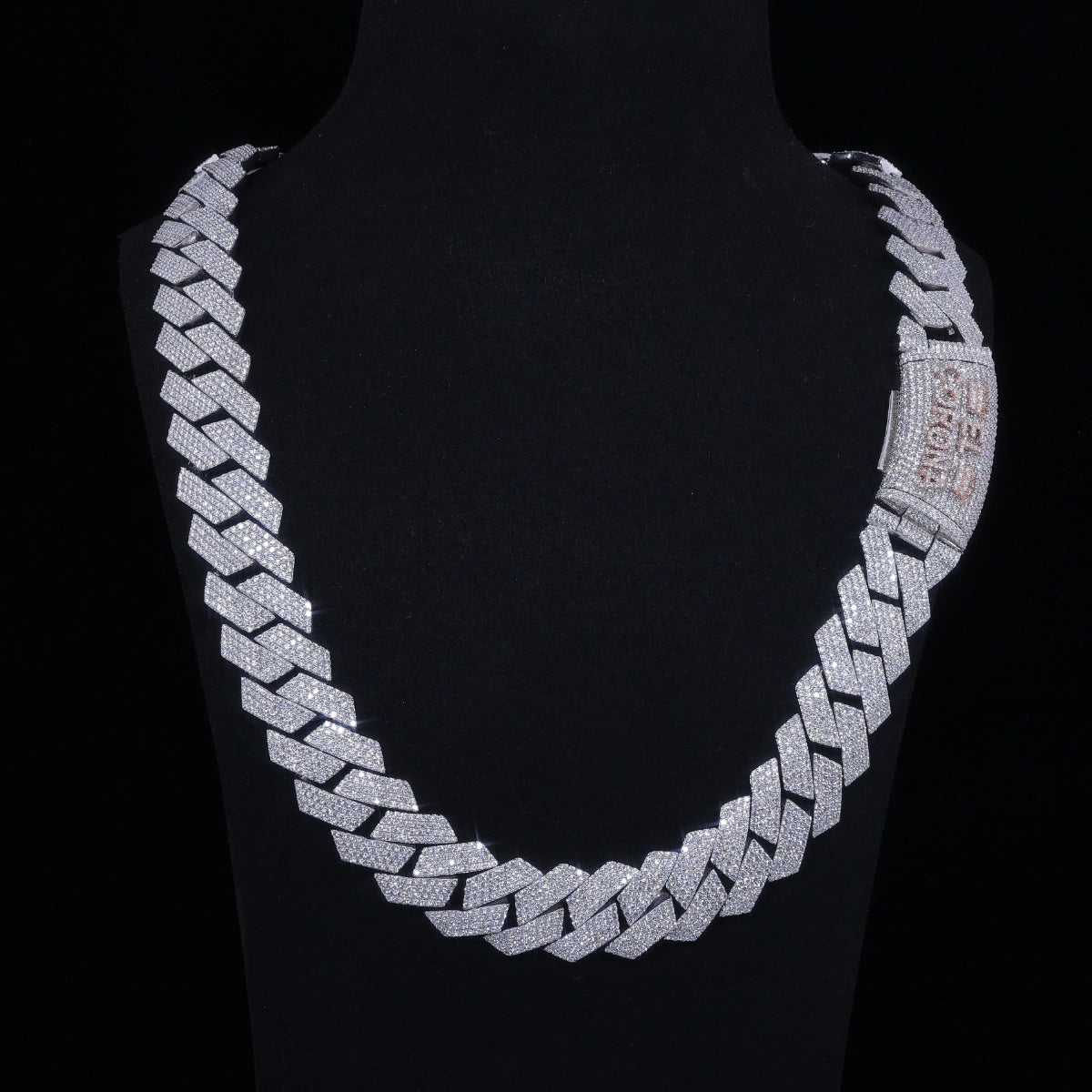 Moissanite Prong Cuban Link Chain | Iced Out, 925 Silver