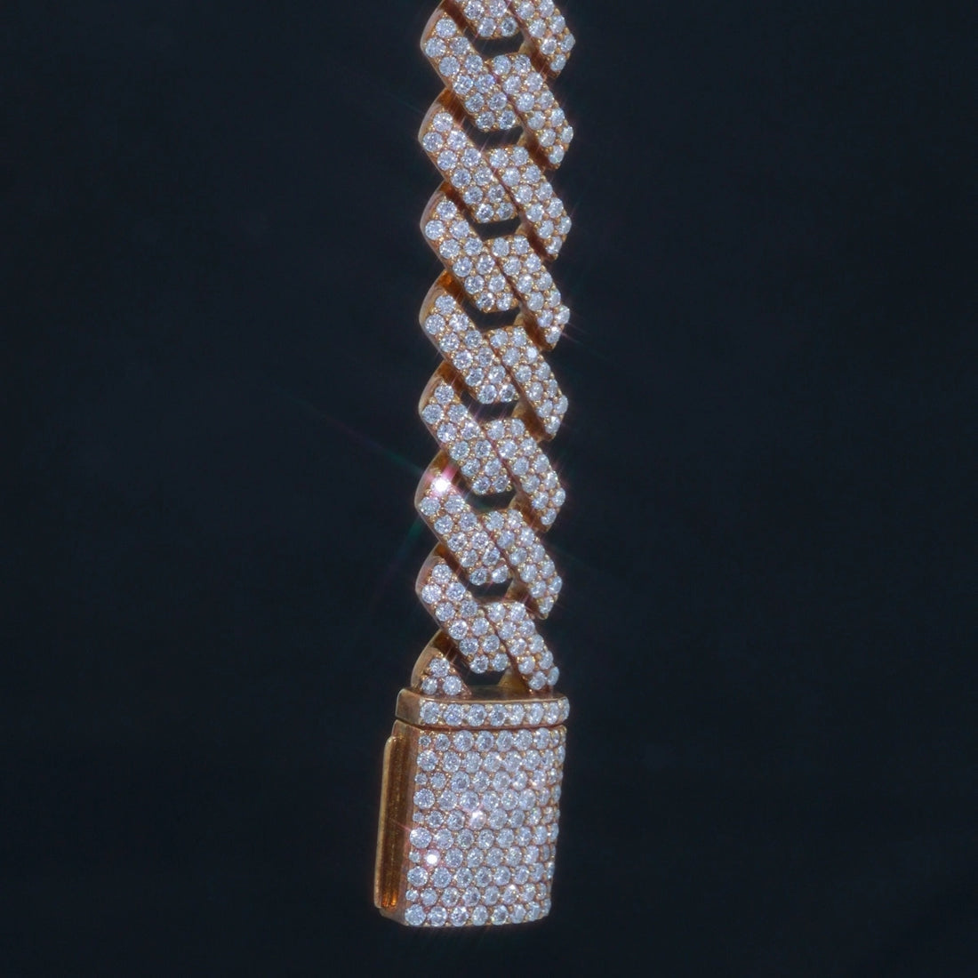 12mm Iced out Hip Hop Moissanite Cuban Chain 925 Silver