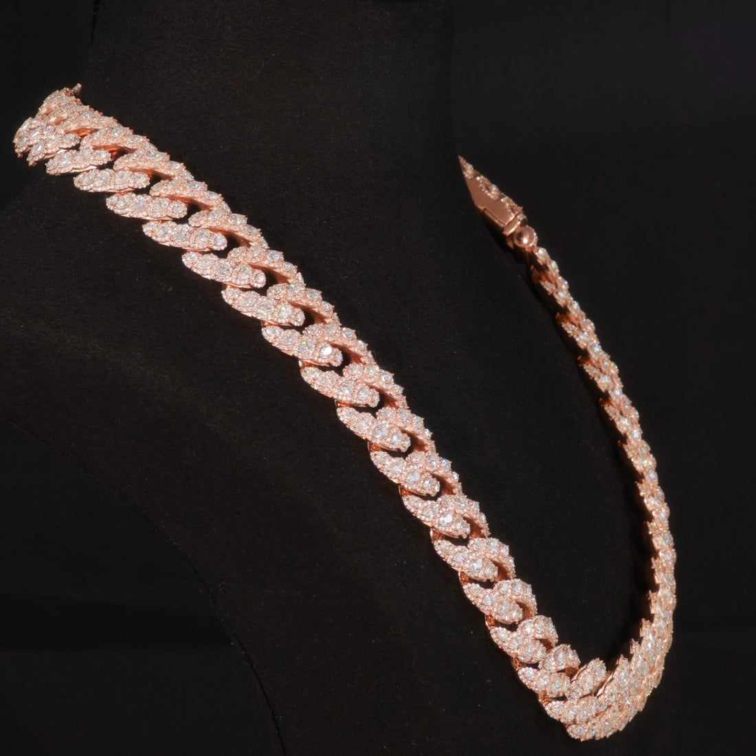 Pear Cut Moissanite Cuban Chain 925 Silver
