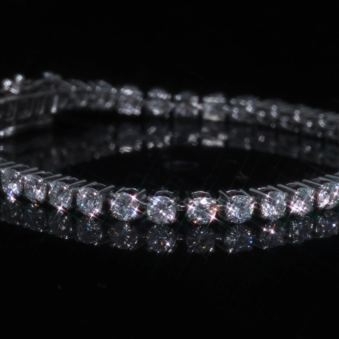 3mm Moissanite Tennis Bracelet | Round Brilliant Cut | 925 Sterling Silver