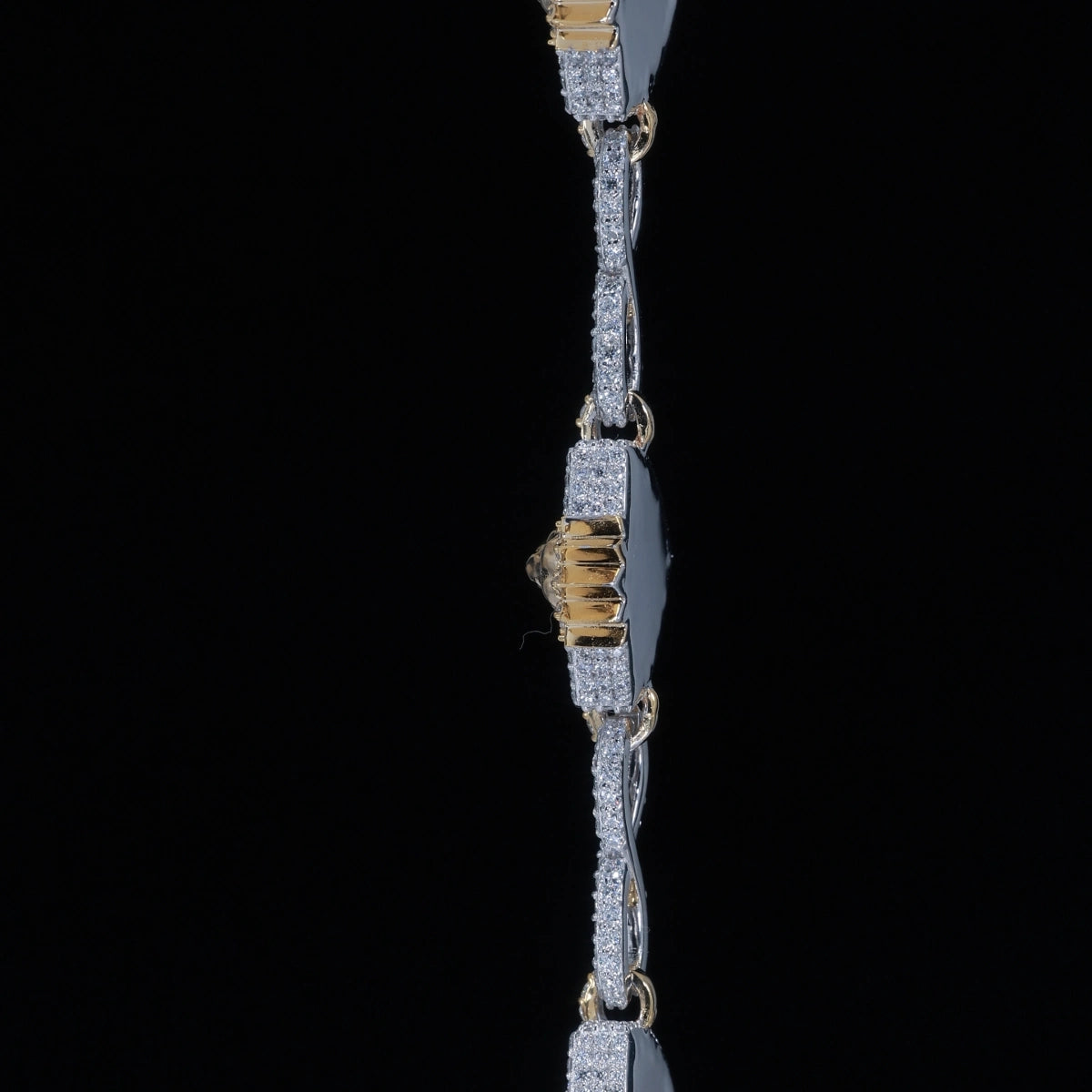 16mm Iced Out Lion Head Infinity Link Bracelet |925 Silver